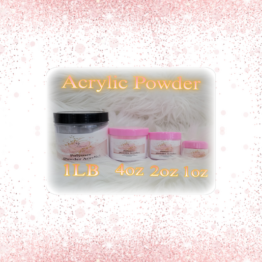 2oz Clear Acrylic Powder (Polymer)