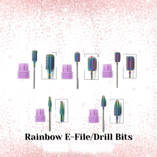 Set of 5 Rainbow E-File/Drill Bits 3/32"