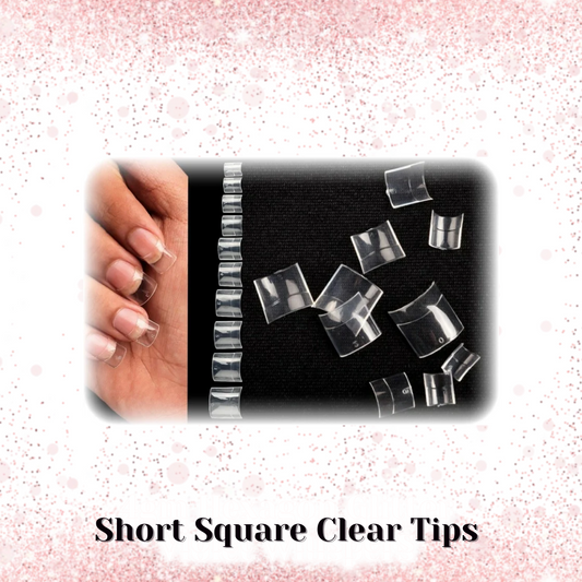 Short Square Clear Tips